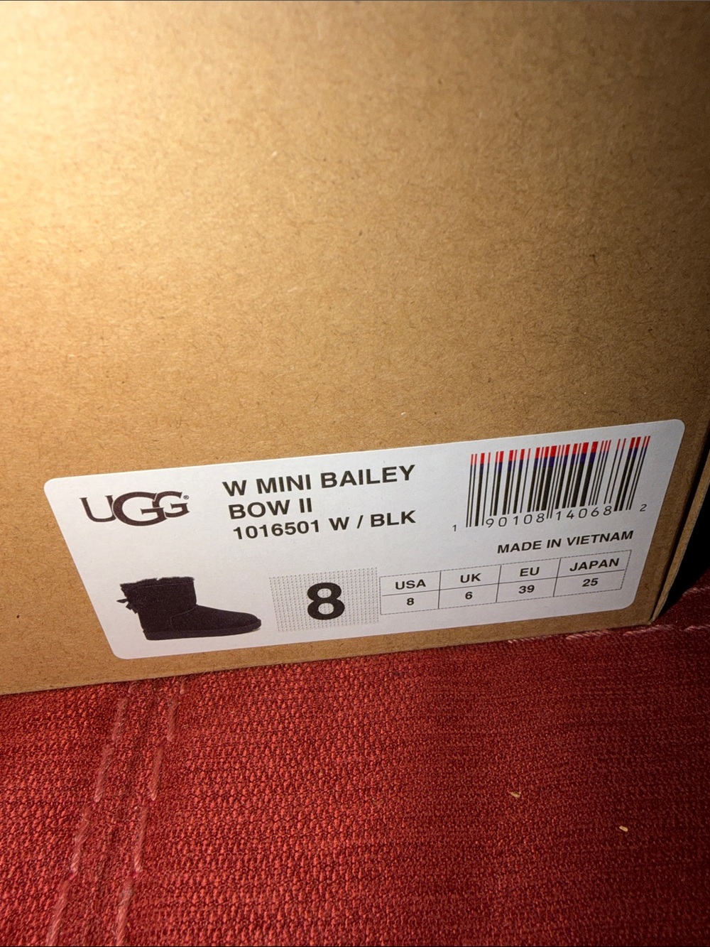 UGG W Mini Bailey Bow II Boots - Black - Picture 2 of 4